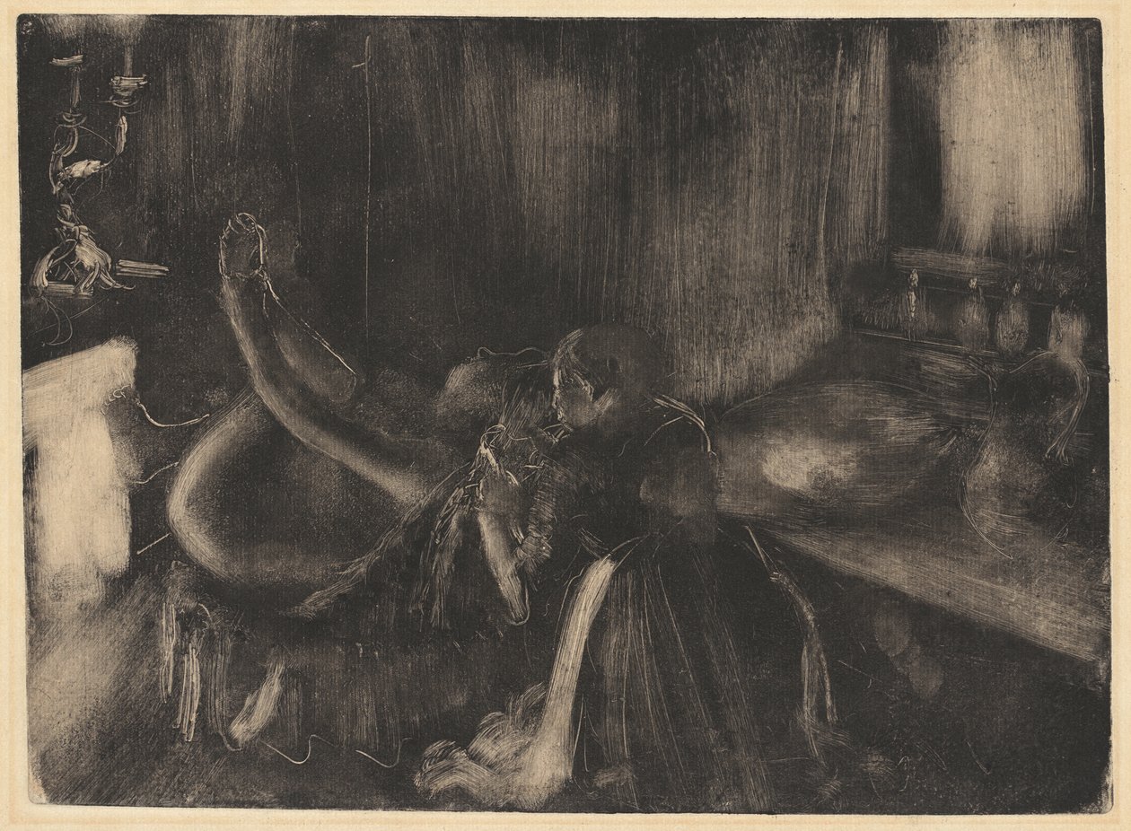 Kvinde ved en pejs, 1880-1890 af Edgar Degas