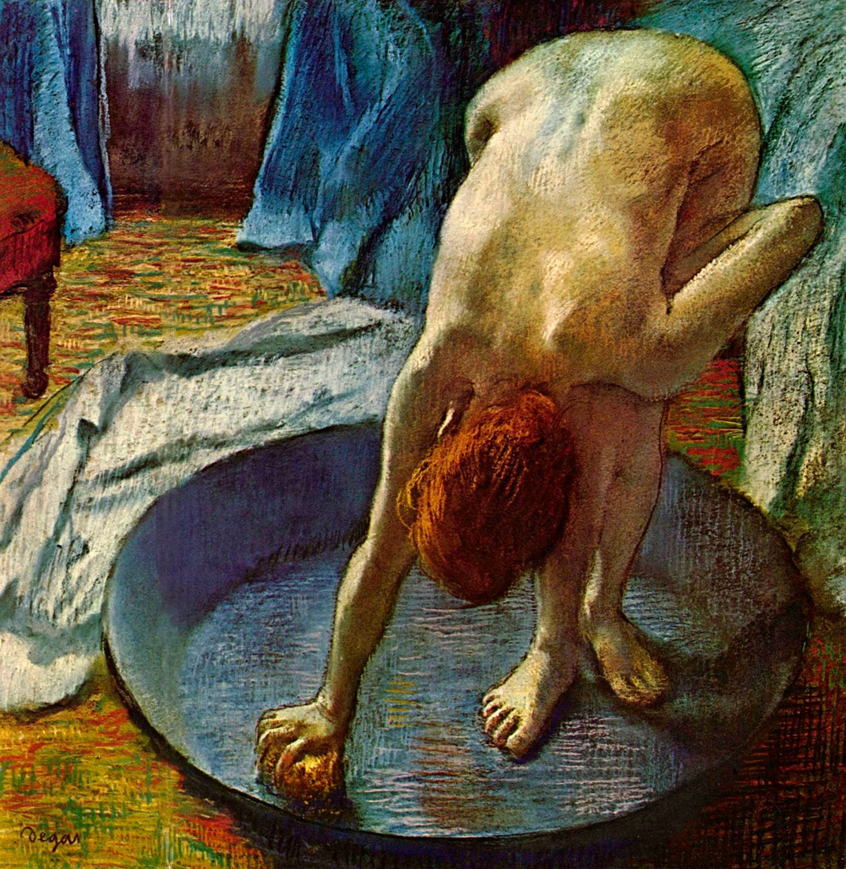 Kvinde i en balje, 1886. af Edgar Degas
