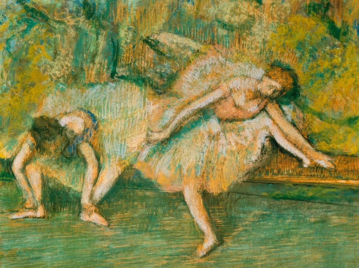 To dansere på en bænk af Edgar Degas