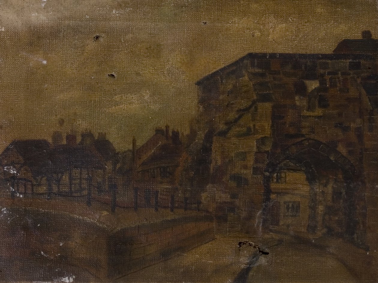 Omkring Cook Street Gate, Coventry, ca. 1900 af Edith Elsegood Burrows