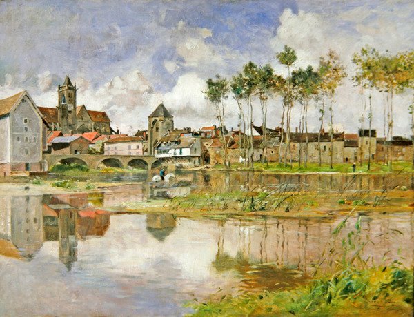 Moret-sur-Loing (olie på lærred) af Edmond Charles Yon
