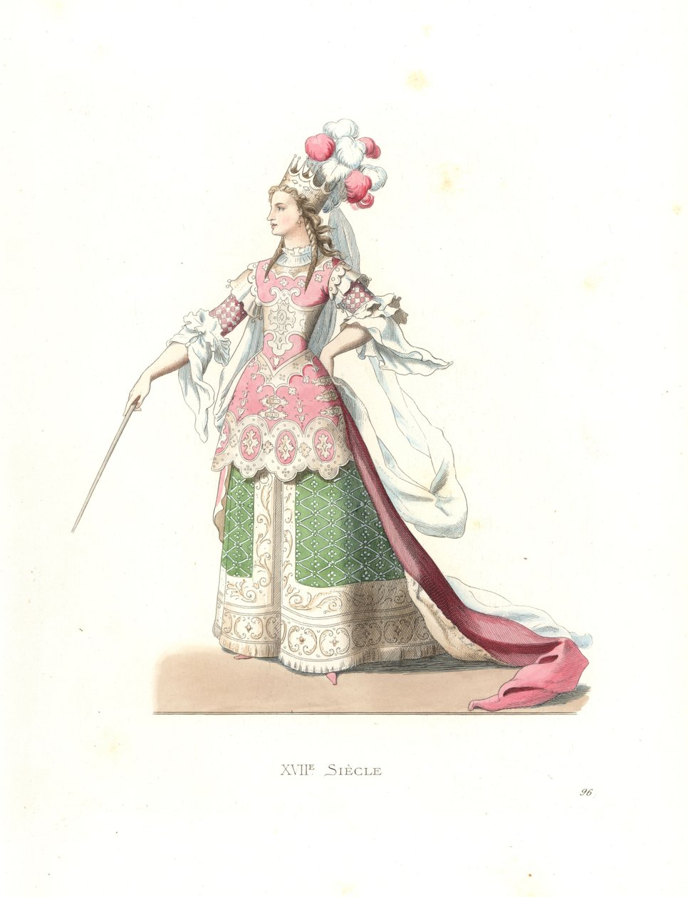 Fransk kvinde i balletkostume af Edmond Lechevallier Chevignard