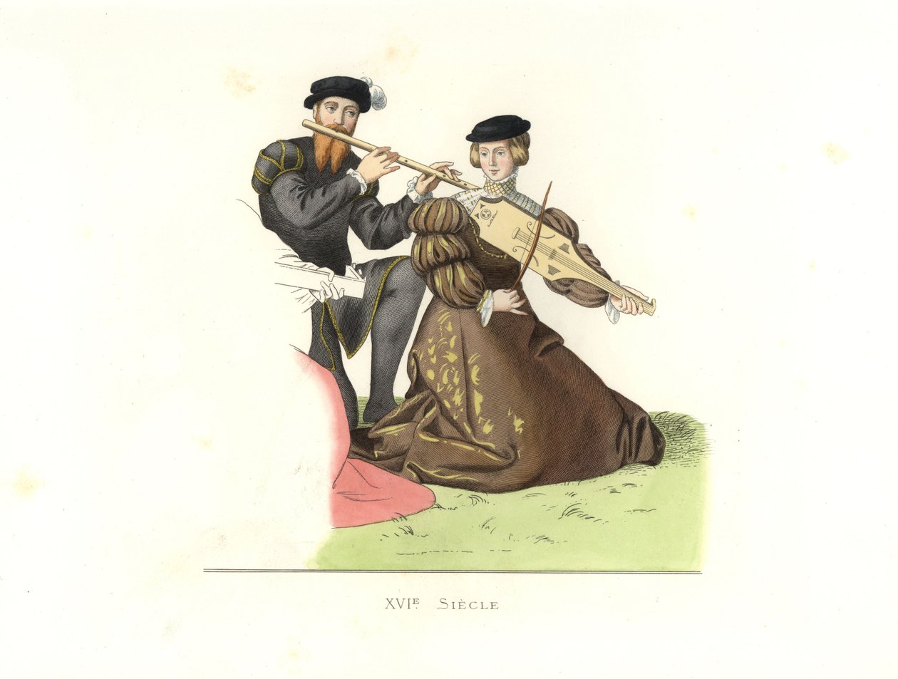 Herre og kvinde, England af Edmond Lechevallier Chevignard