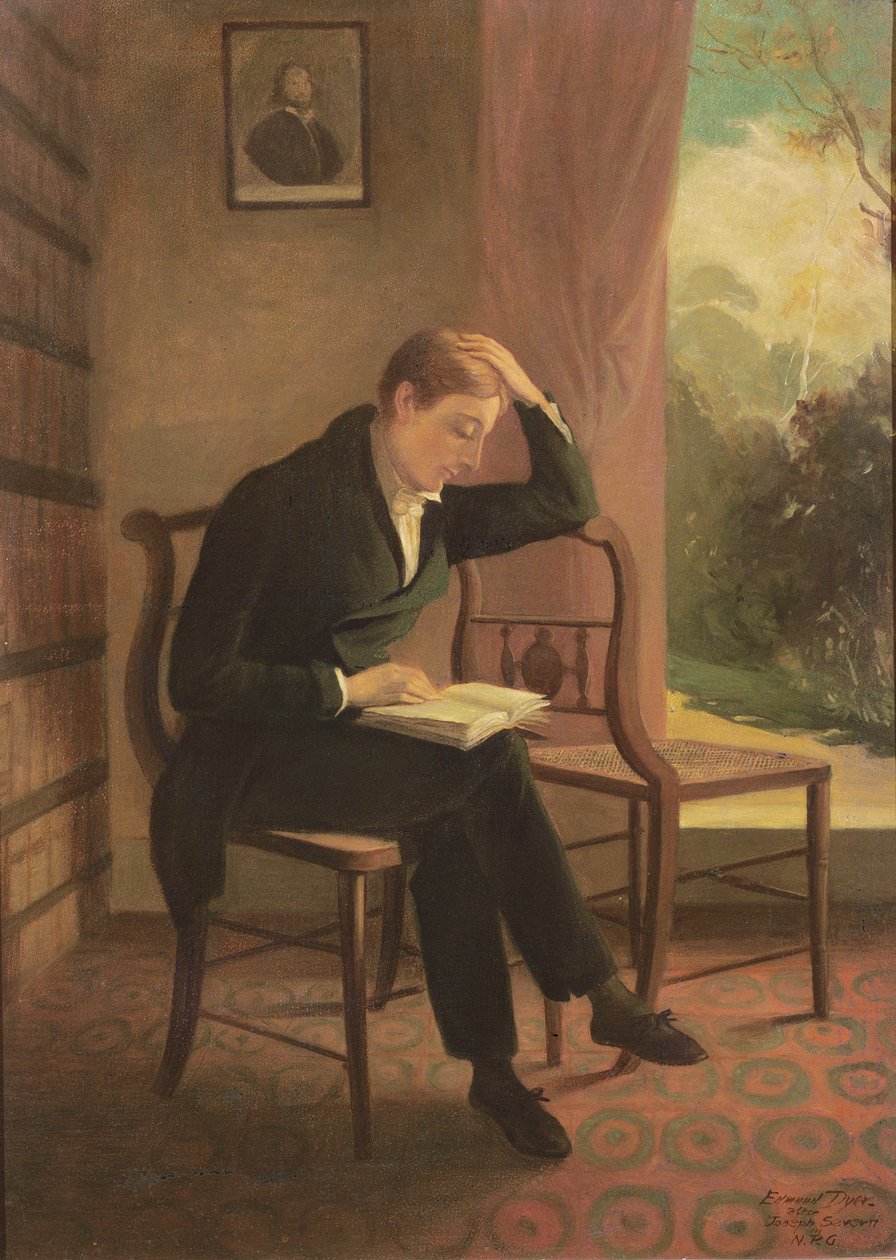 Keats på Wentworth Place, efter et maleri af Joseph Severn (1793-1879), 1933 af Edmund Dyer