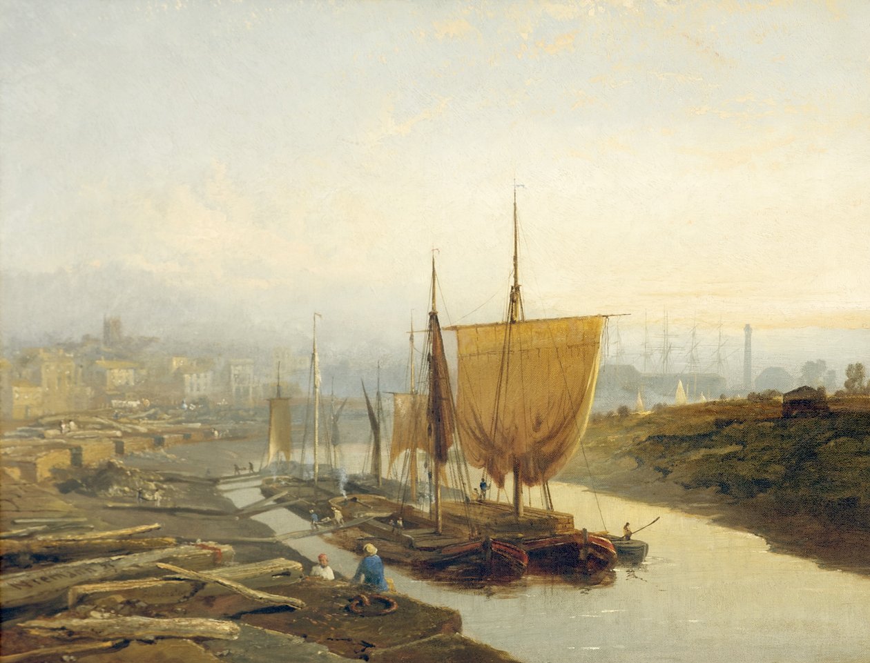 Gloucester Quay, 1858 af Edmund John Niemann