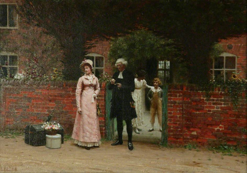Venter på træneren af Edmund Leighton
