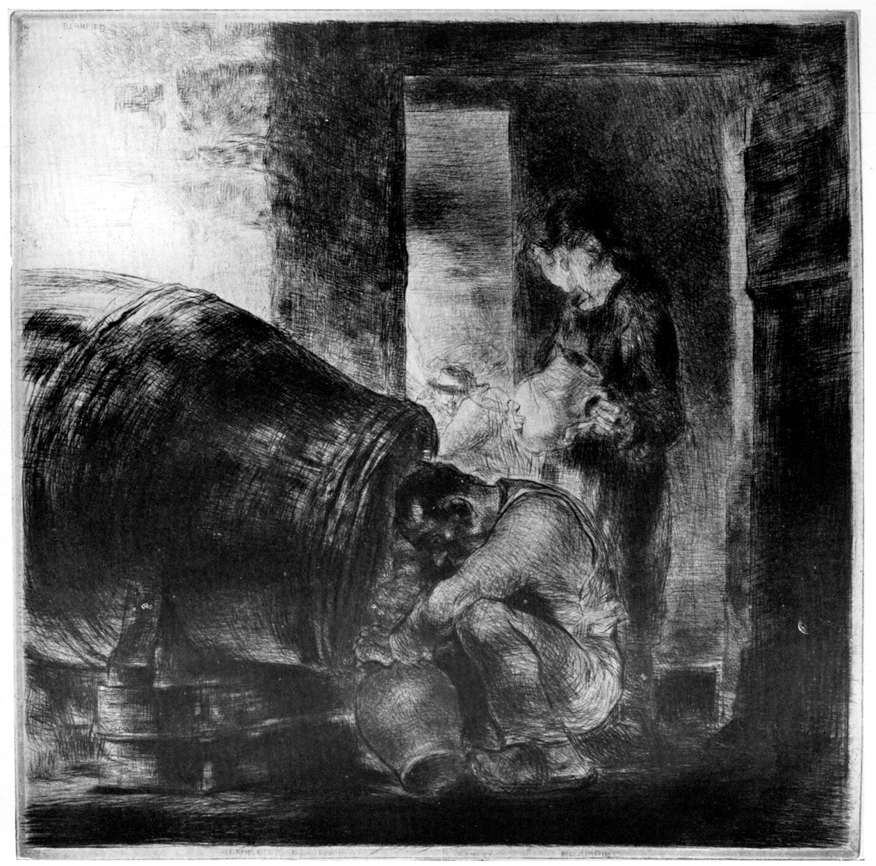 Cider-tønden, 1929 af Edmund Blampied