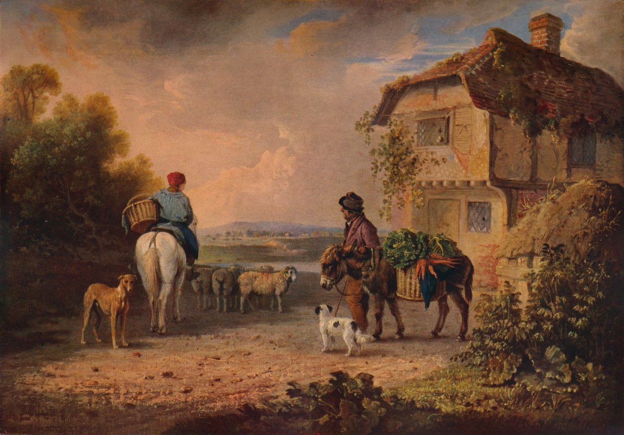 Ud på markedet, 1828 af Edmund Bristow