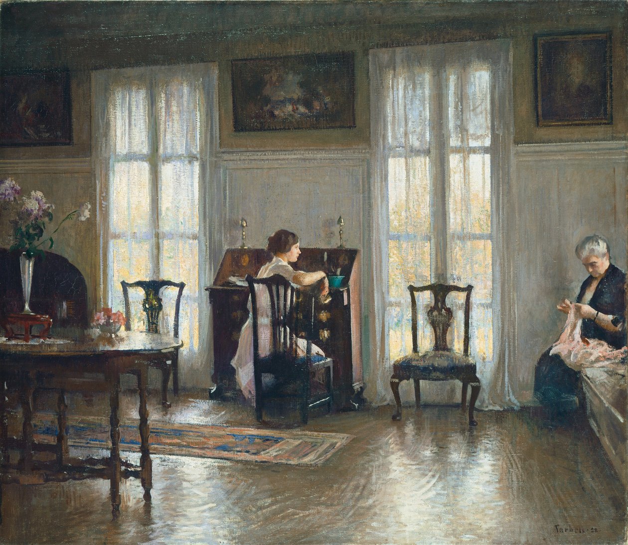 Mor og Mary, 1922. af Edmund Charles Tarbell