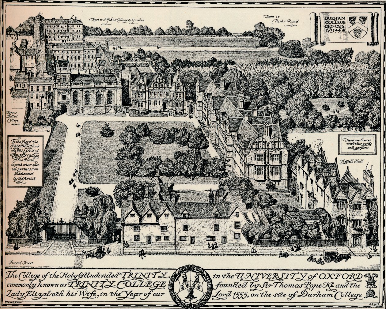 Trinity College, Oxford, 1905 af Edmund Hort New