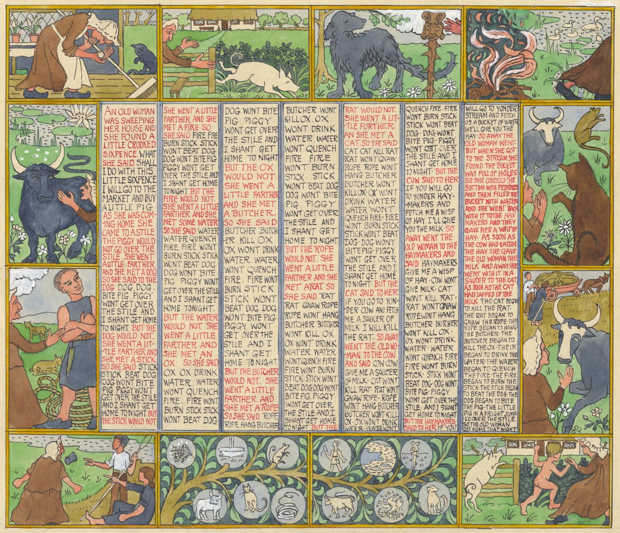Crooked sixpence, ca. 1935 (gouache på papir) af Edmund Hunter