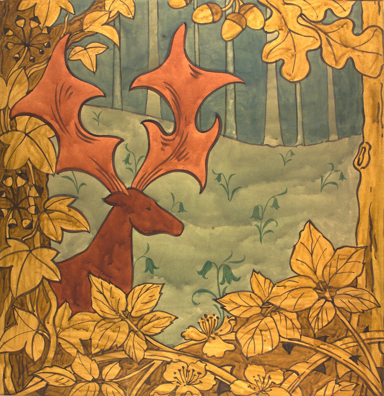 Monark nr. 465, ca. 1895 (gouache på papir) af Edmund Hunter