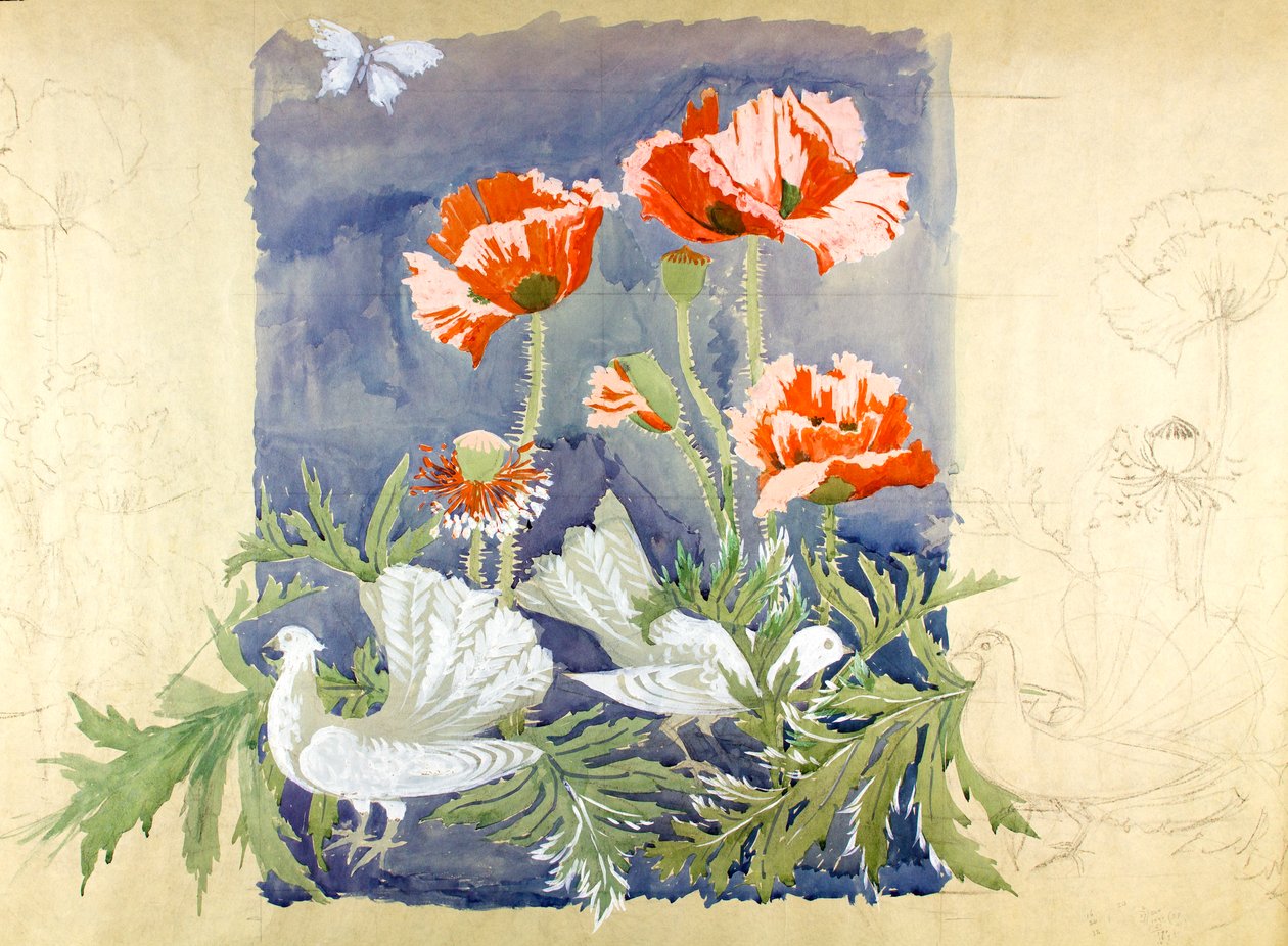 Peace c1920 (gouache på papir) af Edmund Hunter