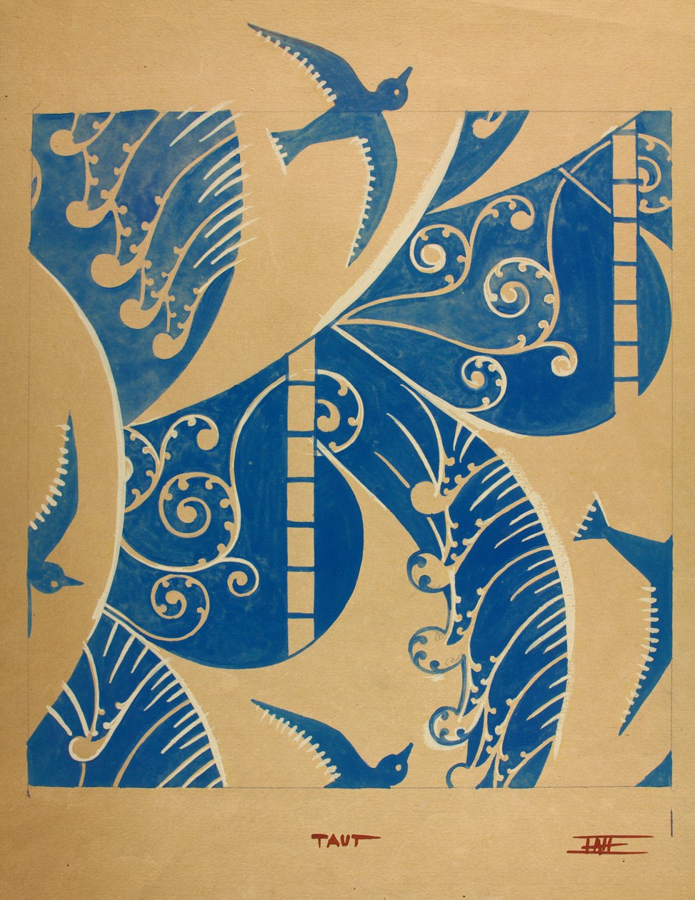Taut, ca. 1930 (gouache på papir) af Edmund Hunter