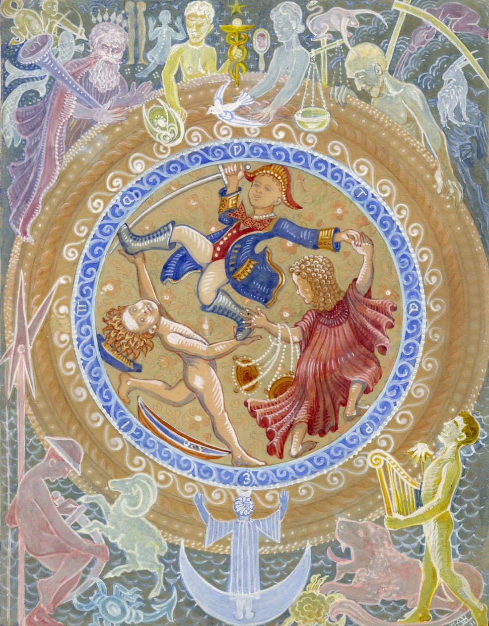 Three Kings, udateret (gouache på papir) af Edmund Hunter