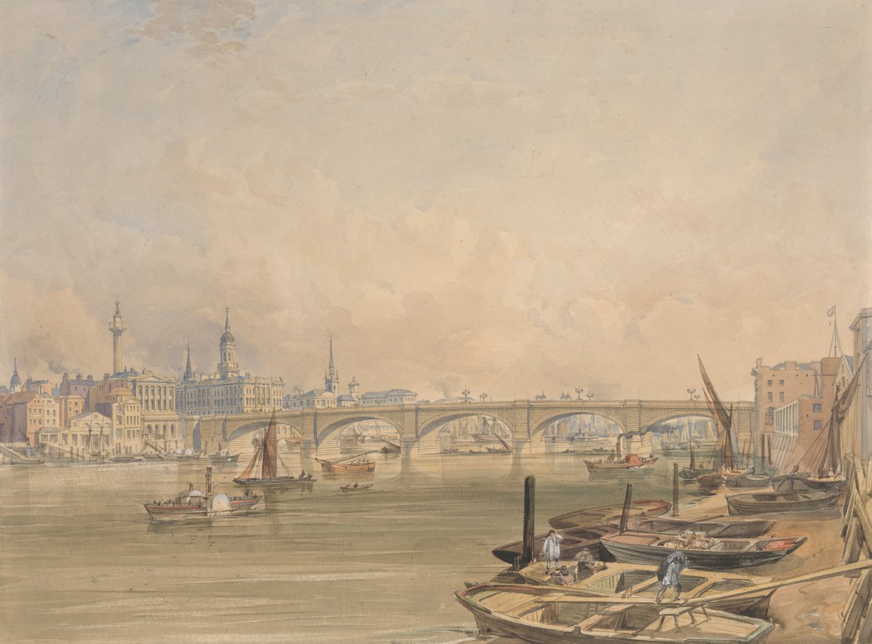 Udsigt over London Bridge af Edmund Walker