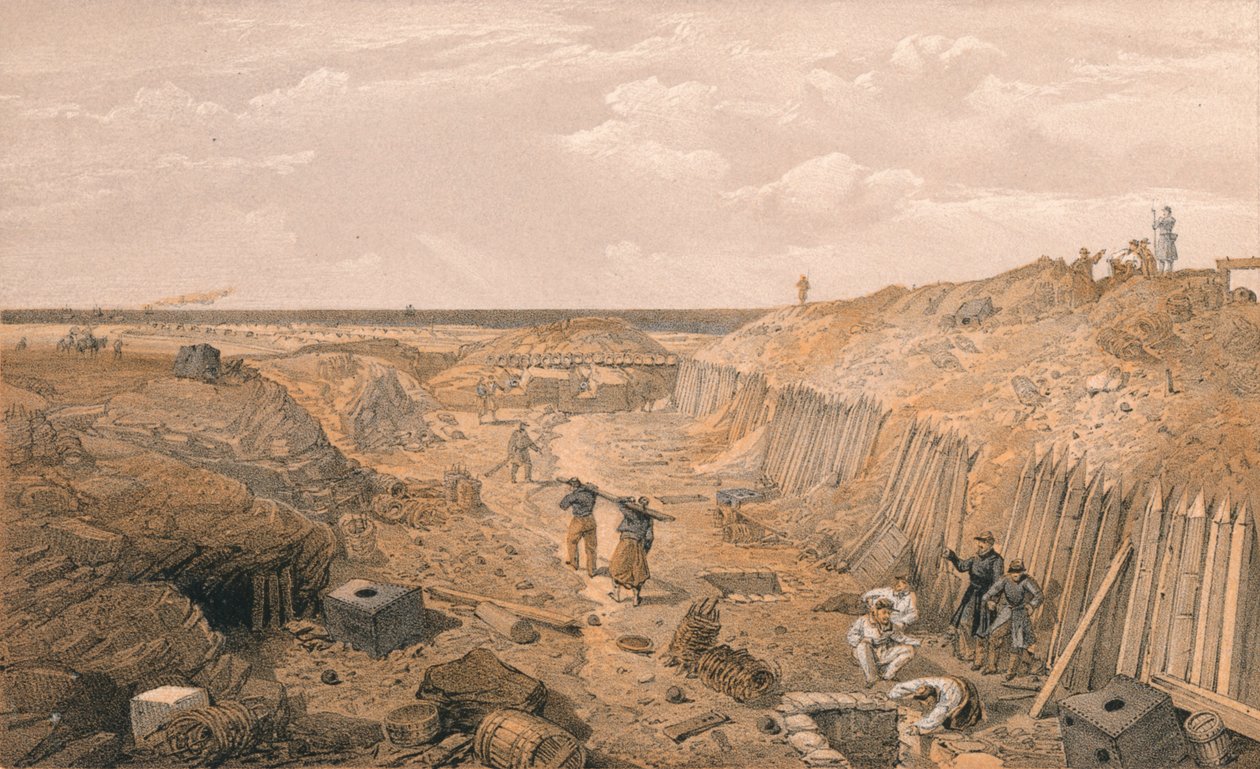 Grøft af Bastion Du Mat, 1856 af Edmund Walker