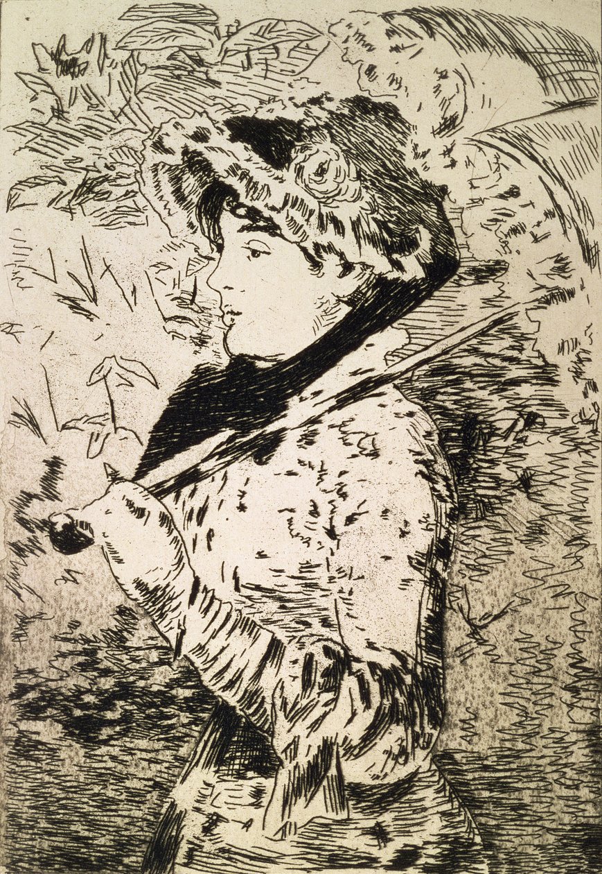 Spring (Jeanne), 1882 (ætsning og akvatinte) af Édouard Manet