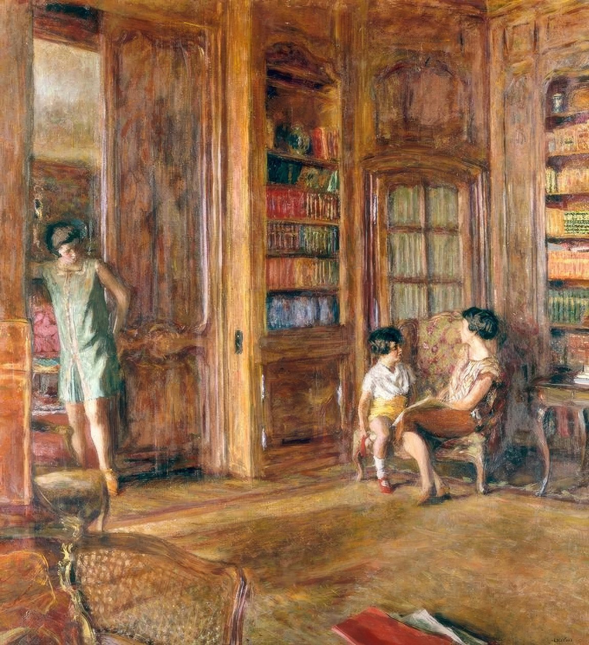 I biblioteket af Edouard Vuillard