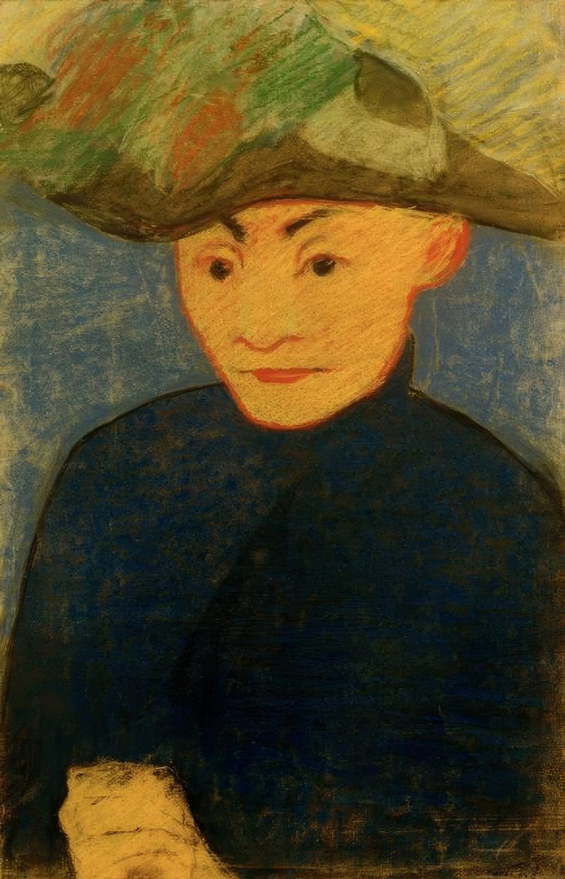 Kvinde i fjerhat af Edouard Vuillard