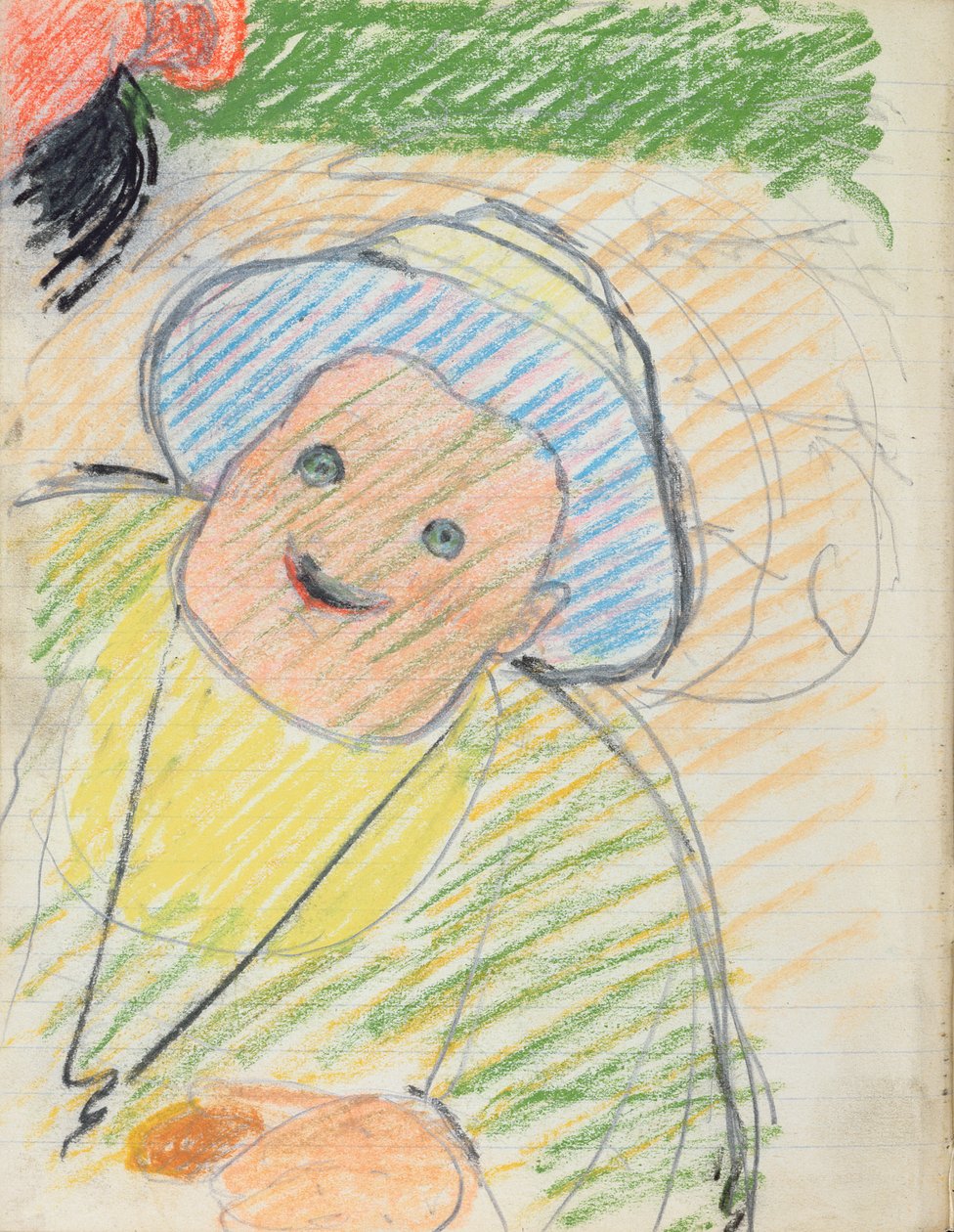 Side fra en skitsebog (farveblyant på papir) af Edouard Vuillard