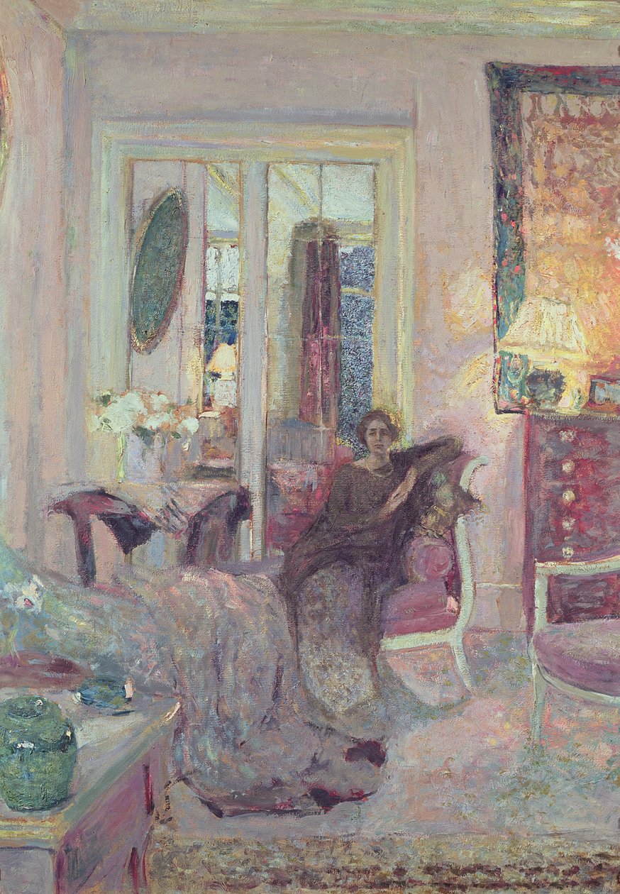 Portræt af prinsesse Bibesco, ca. 1920 (olie på pap) af Edouard Vuillard