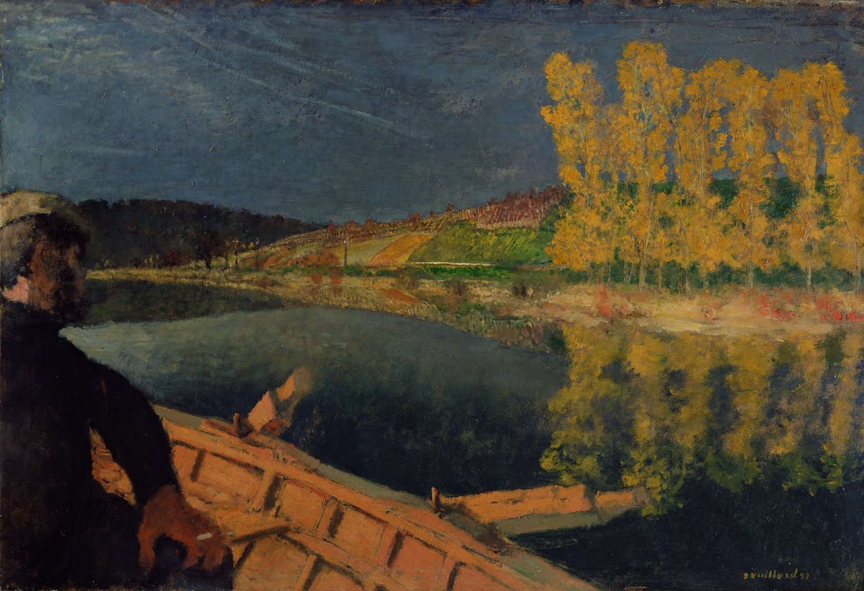 The Oarsman, 1897 (olie på kort) af Edouard Vuillard