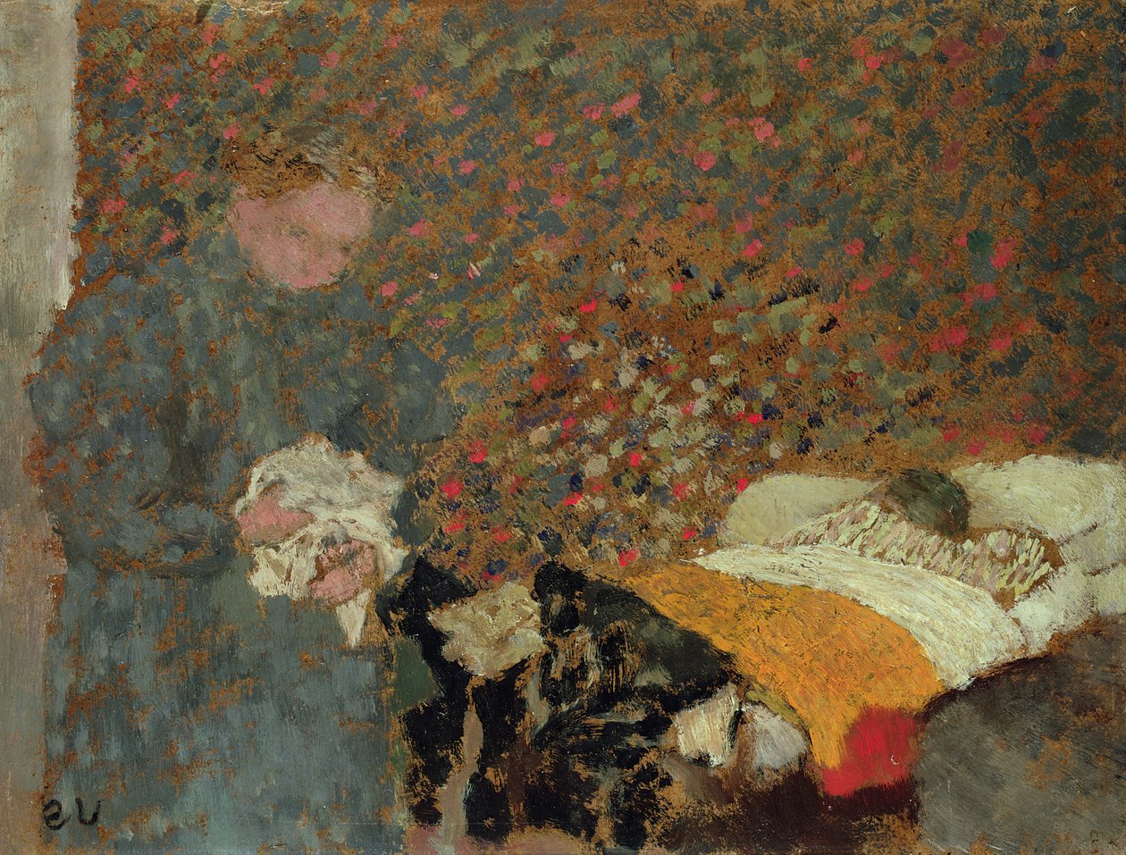 Det syge barn, c.1892 af Edouard Vuillard