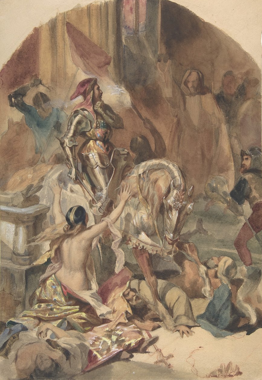 Massacre de Nesle 1472, 1800-tallet. af Édouard Alexandre Odier