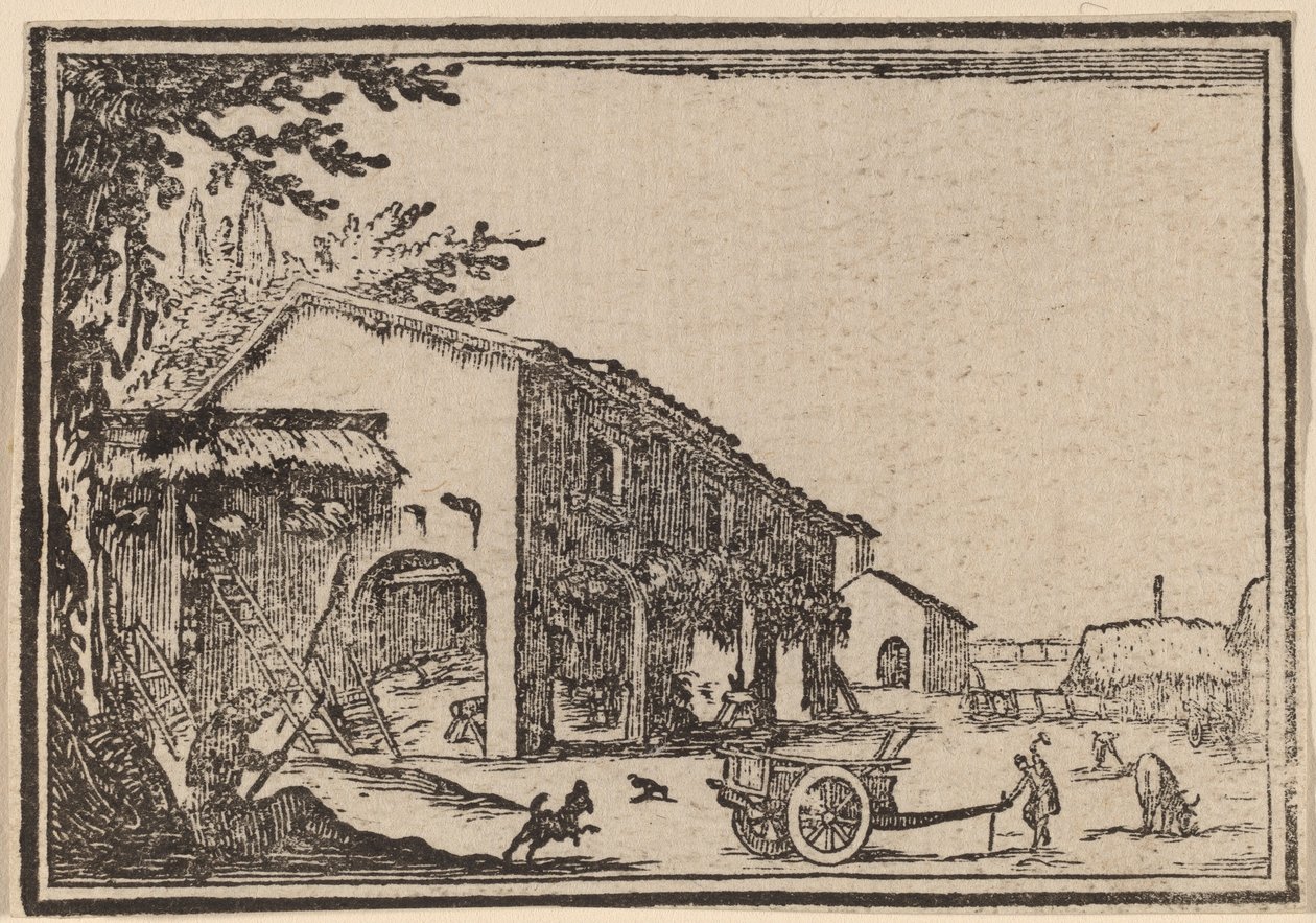 Gård til en gård af Edouard Eckman after Jacques Callot