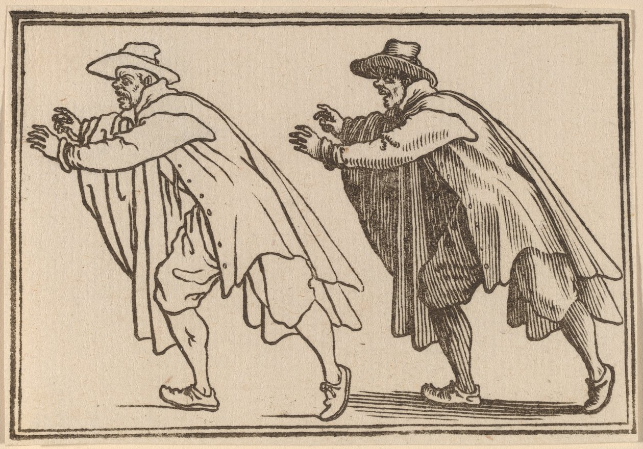 Mand, der flytter sig brat af Edouard Eckman after Jacques Callot