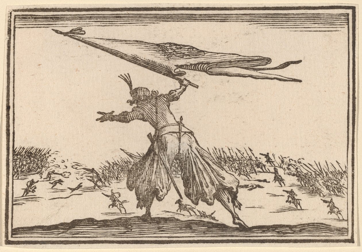 Fanebærer af Edouard Eckman after Jacques Callot