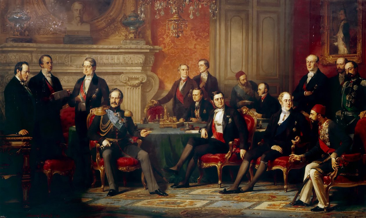 Paris-kongressen i 1856 af Edouard Louis Dubufe
