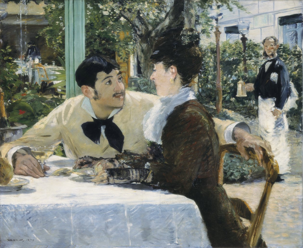 Hos Pere Lathuille. 1879 (olie på lærred) af Édouard Manet