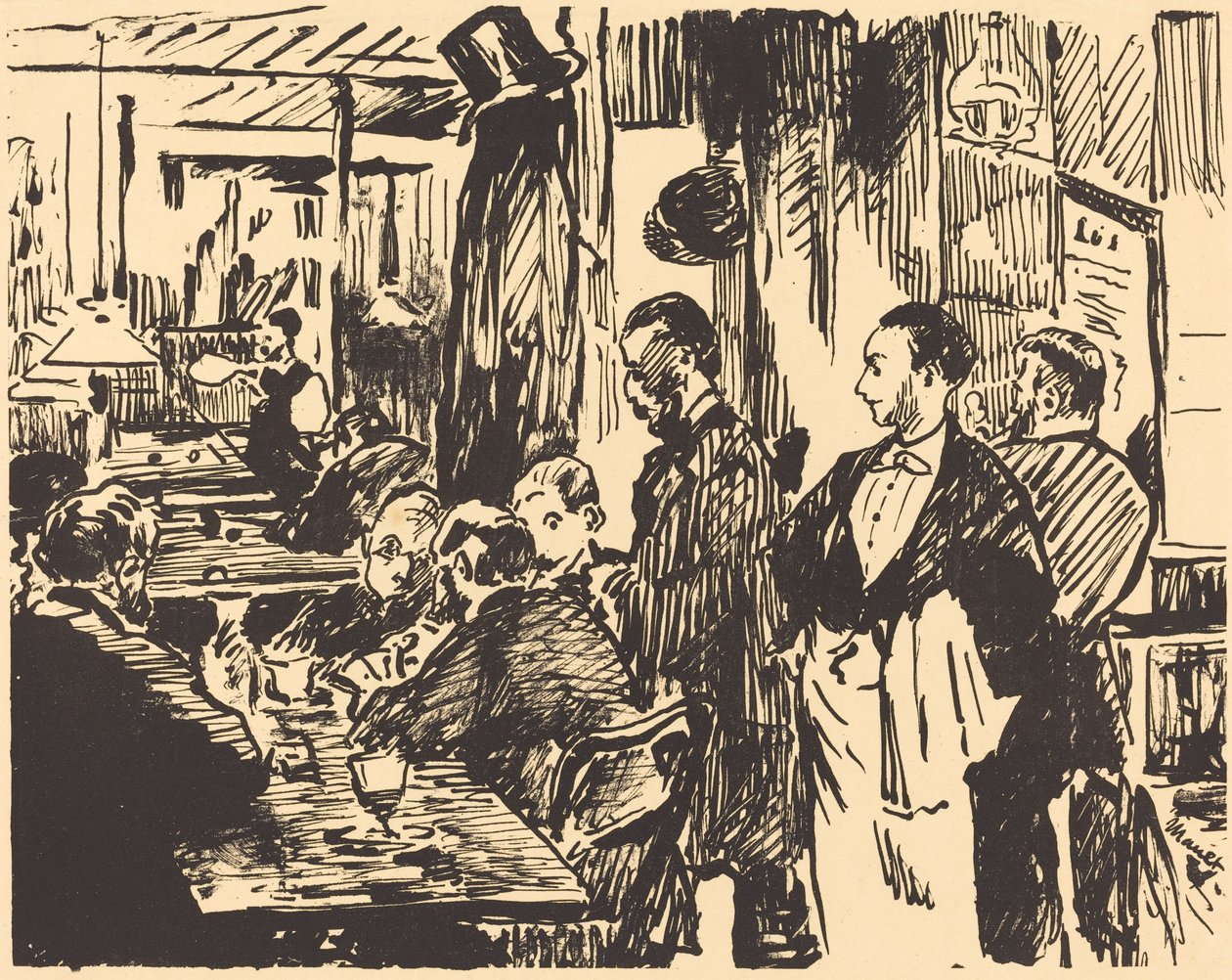 På cafeen på cafeen, 1869. af Édouard Manet