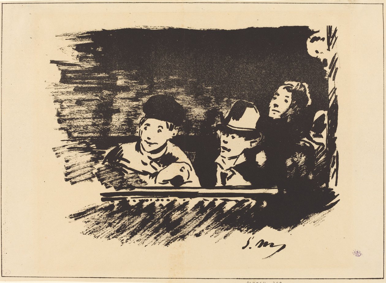 Au Paradis (på balkonen) af Édouard Manet