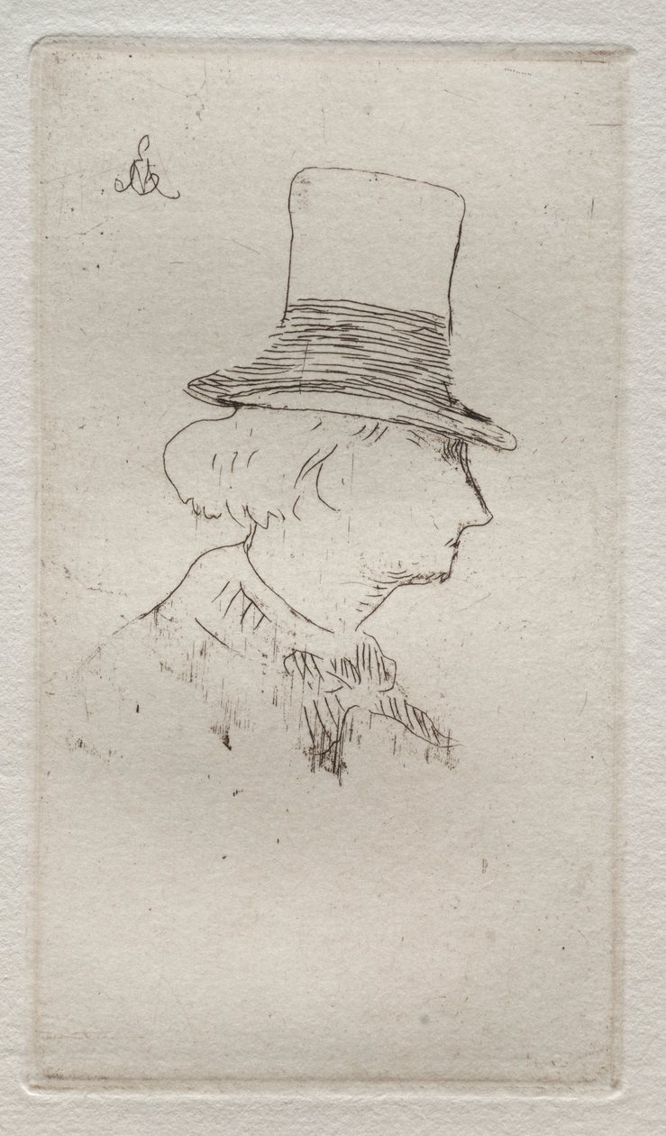 Baudelaire i profil. af Édouard Manet