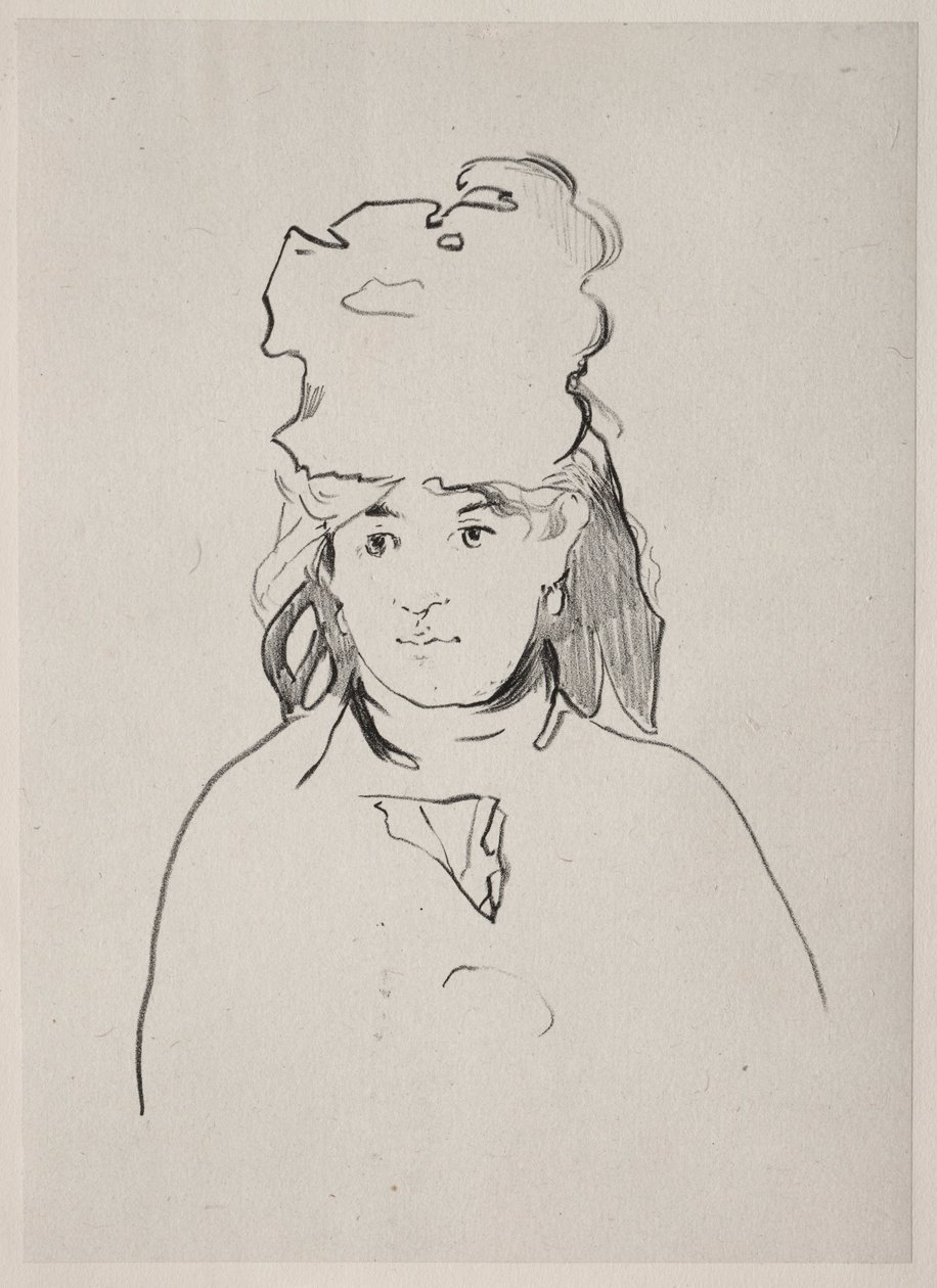 Berthe Morisot, 1872. af Édouard Manet