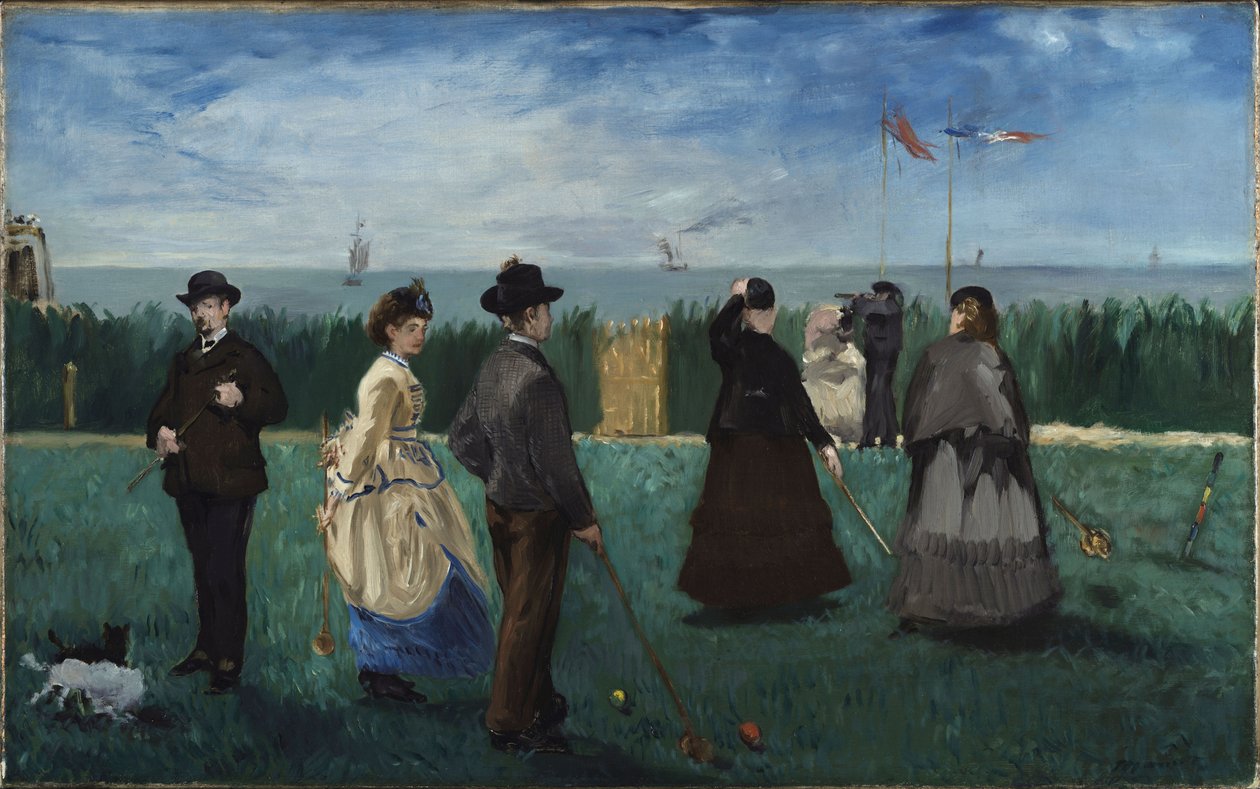 Kroket i Boulogne, ca. 1871. af Édouard Manet