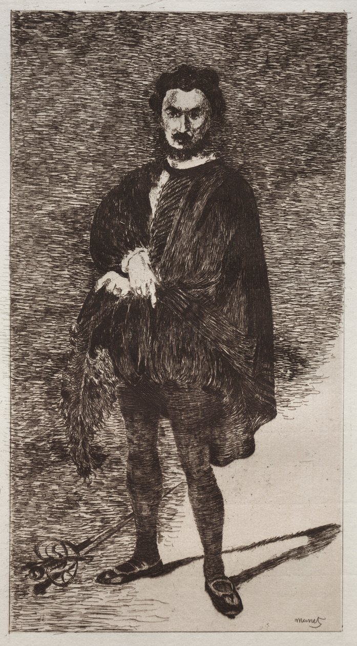 tragisk skuespiller. af Édouard Manet