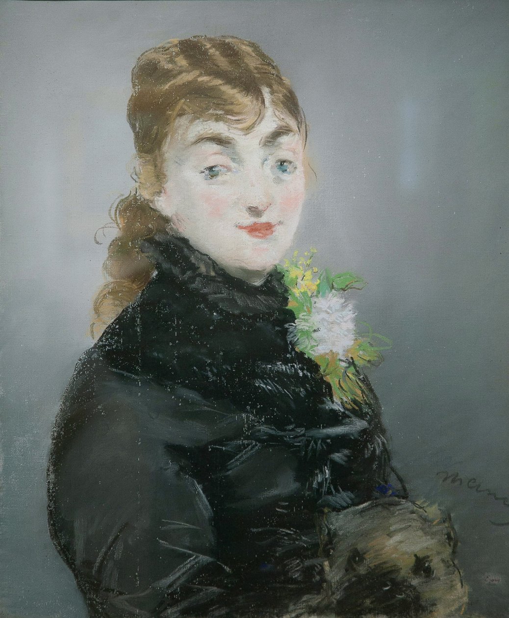 Méry Laurent med en mops, 1882. af Édouard Manet