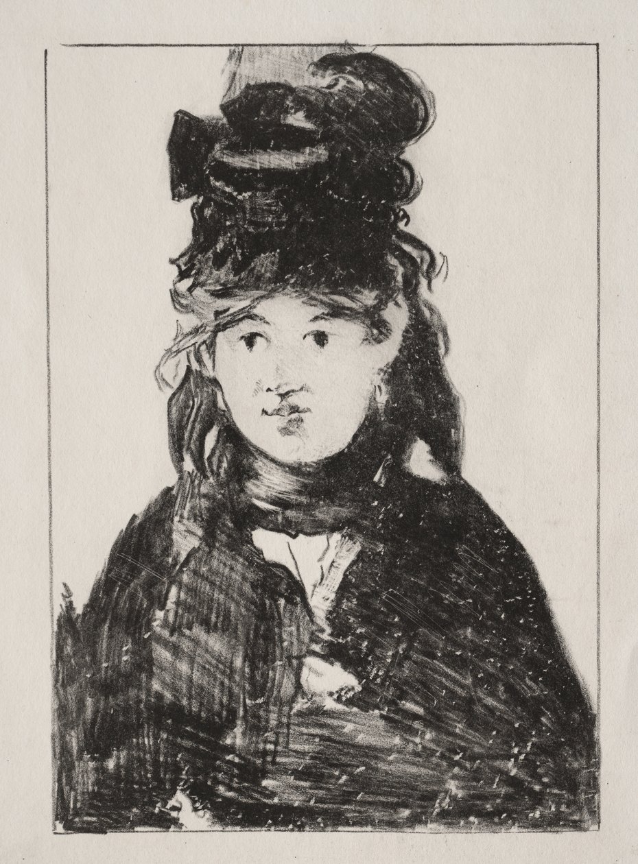 Portræt af Berthe Morisot af Édouard Manet