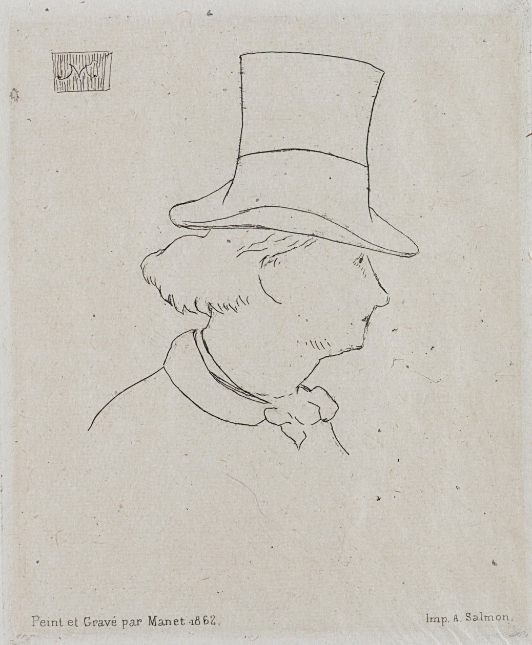 Portræt af Charles Baudelaire 1821-1867. af Édouard Manet