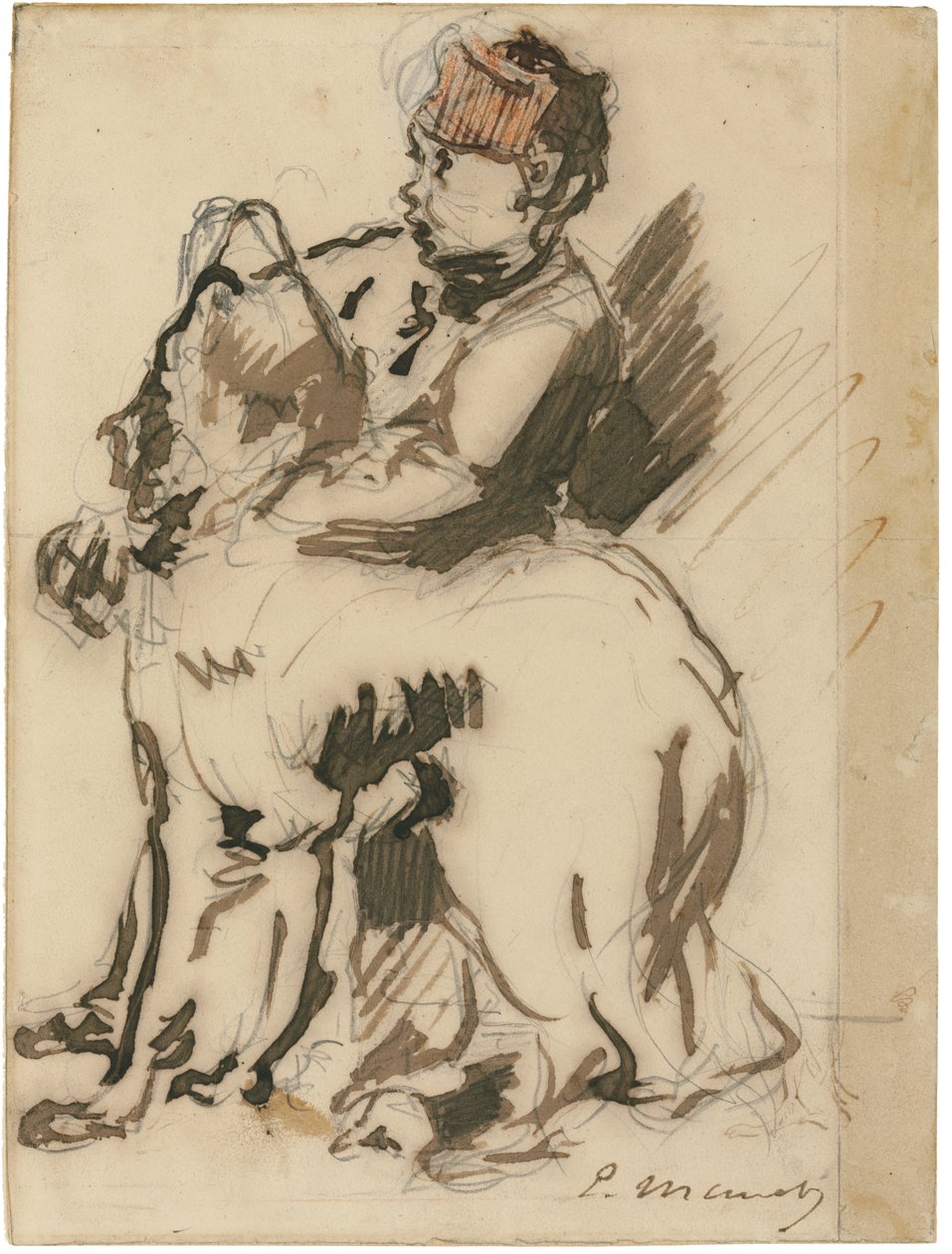 Barnet og Hunden af Édouard Manet