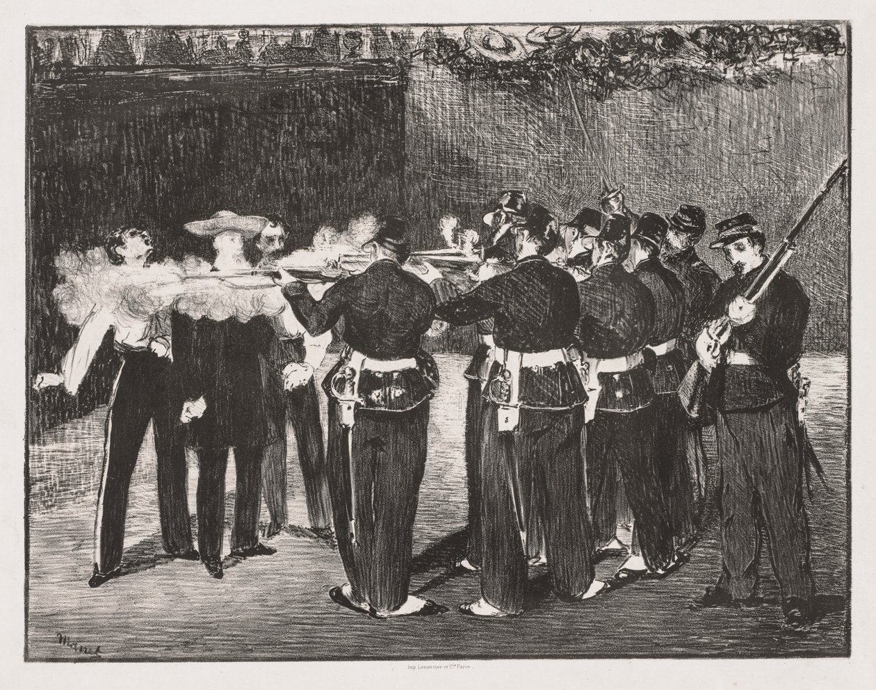 Henrettelsen af kejser Maximilian af Édouard Manet