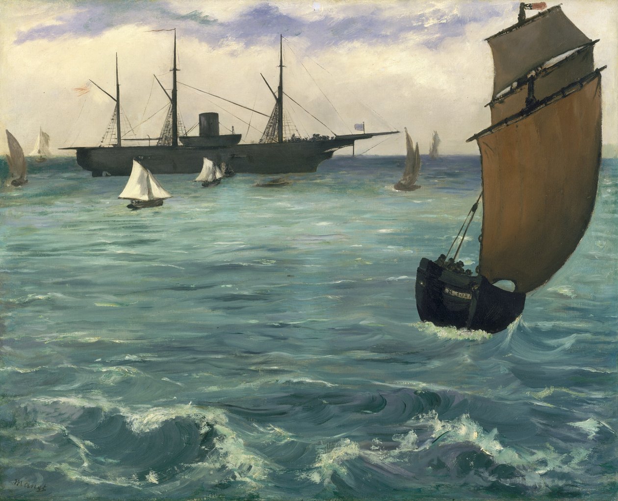 Kearsarge i Boulogne, 1864. af Édouard Manet