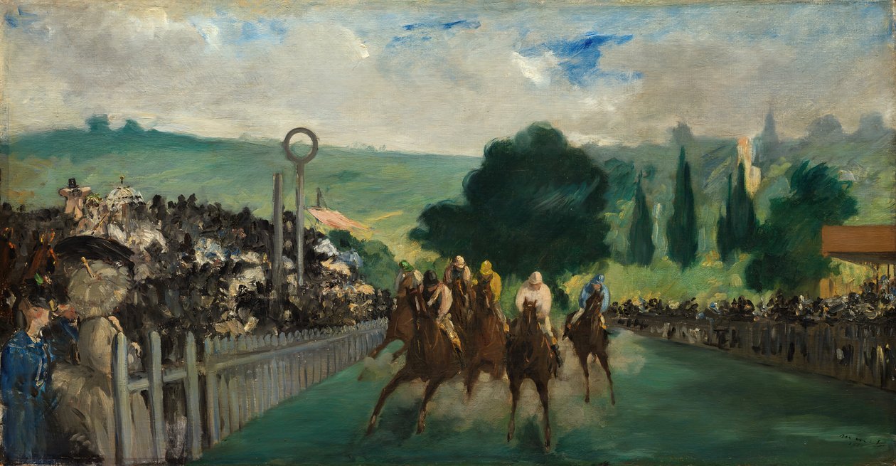 Løbene i Longchamp, 1866. af Édouard Manet
