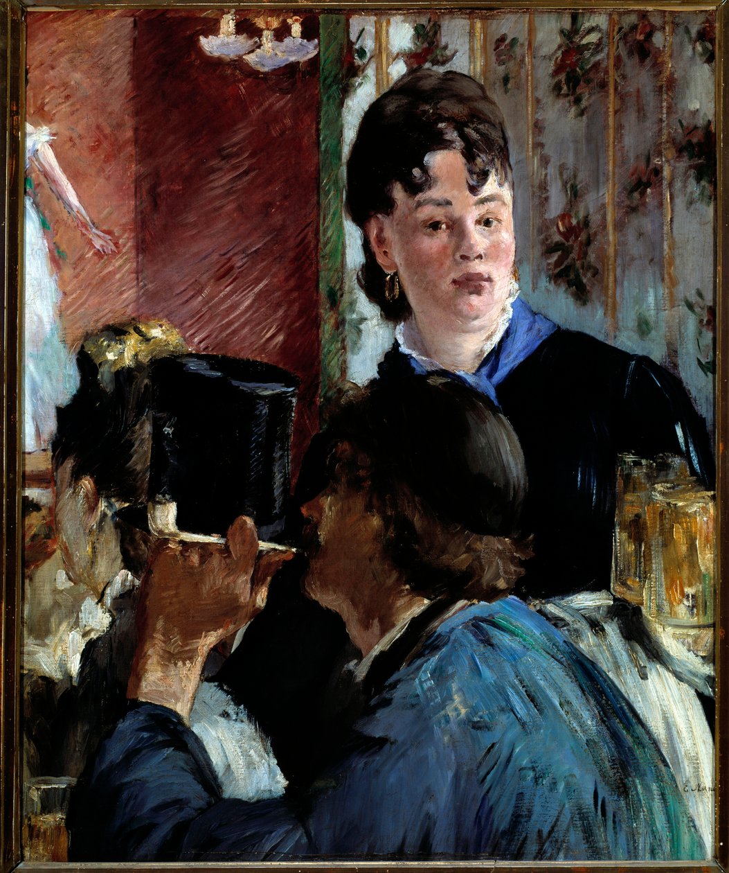 Bock servitrice - olie på lærred af Édouard Manet