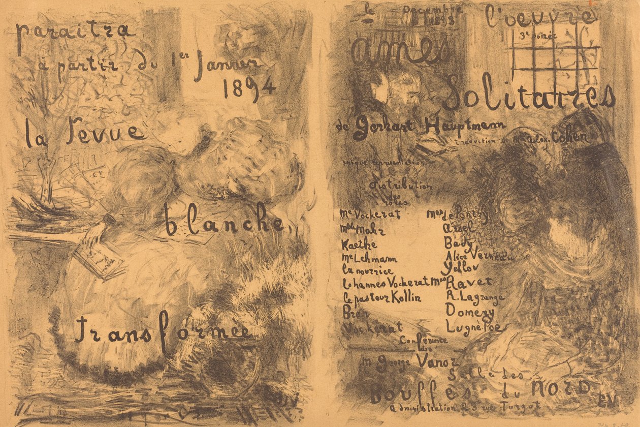 Ensomme sjæle, 1893. af Edouard Vuillard