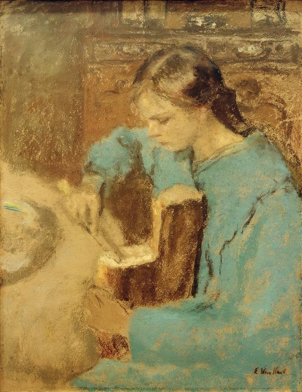 Annette med et brød af Edouard Vuillard